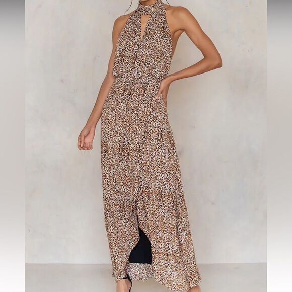 Free People Animal Instincts Printed Maxi Dress 6 - Picture 1 of 8